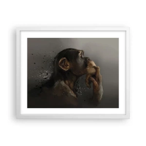 Poster in white frmae - Certainly a Thinker - 50x40 cm