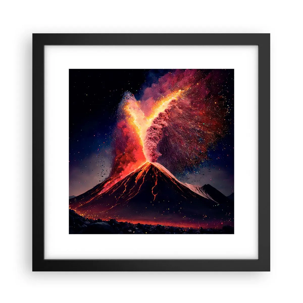 Poster in black frame - Beauty and Threat - 30x30 cm