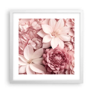 Poster in white frmae - In Pink Petals - 40x40 cm