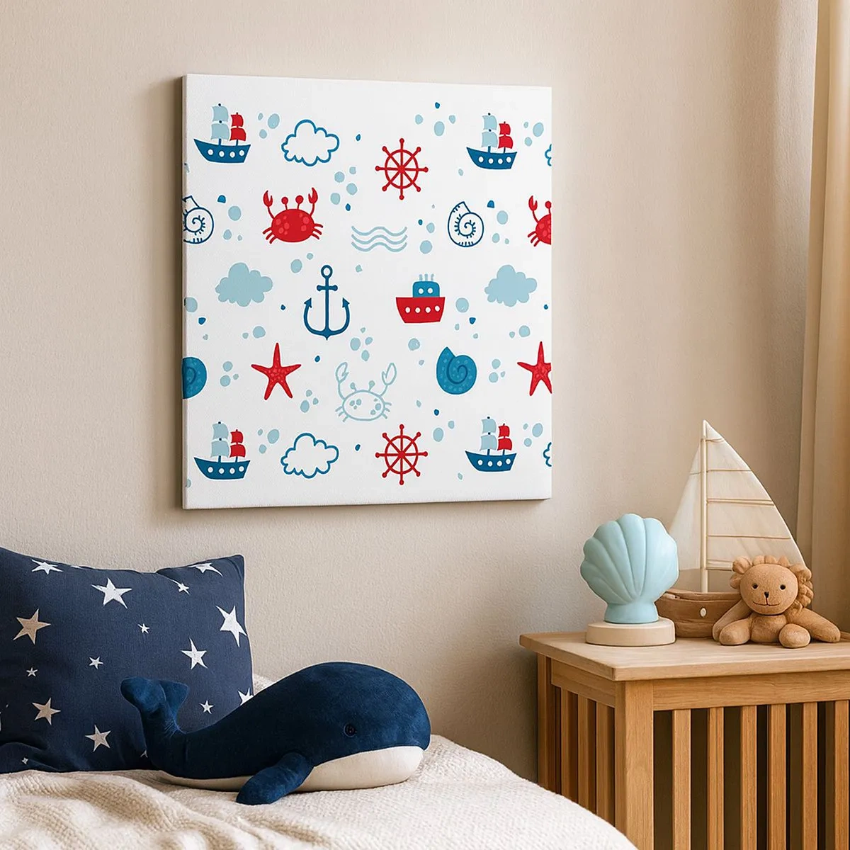 Canvas picture - Sea Tale - 30x30 cm