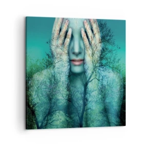 Canvas picture - Submerged in Blue - 50x50 cm