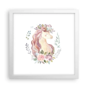 Poster in white frmae - Invitation to the Fairytale World - 30x30 cm