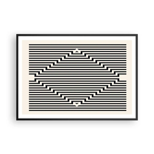Poster in black frame - Geometrical Illusion - 100x70 cm