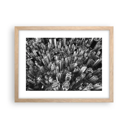 Poster in light oak frame - Higher and Higher - 40x30 cm
