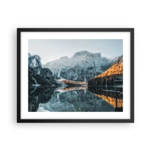 Poster in black frame - Mirror Landscape - 50x40 cm
