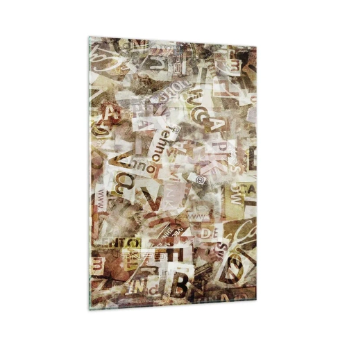 Glass picture - Jumbled up Words - 80x120 cm