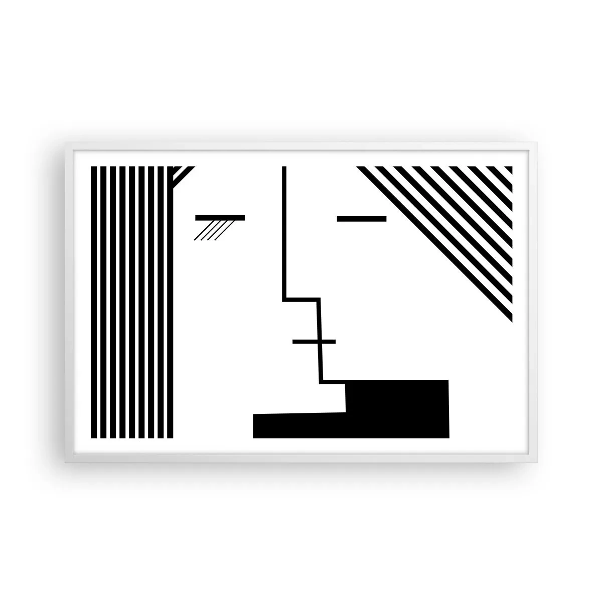 Poster in white frmae - Simply a Kiss - 91x61 cm