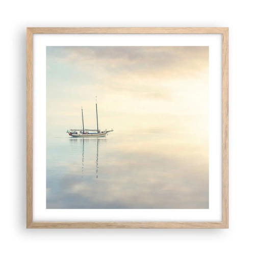 Poster in light oak frame - In the Sea of Silence - 50x50 cm