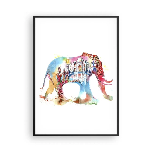 Poster in black frame - India - Atmosphere of Love - 70x100 cm