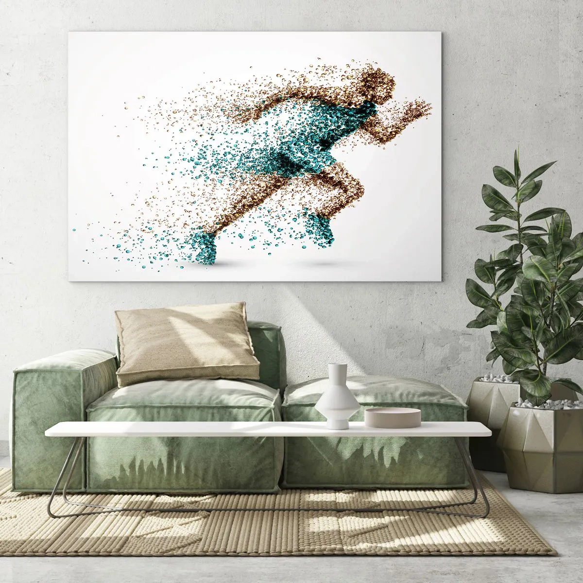 Glass picture - Life Is a Run - 100x70 cm