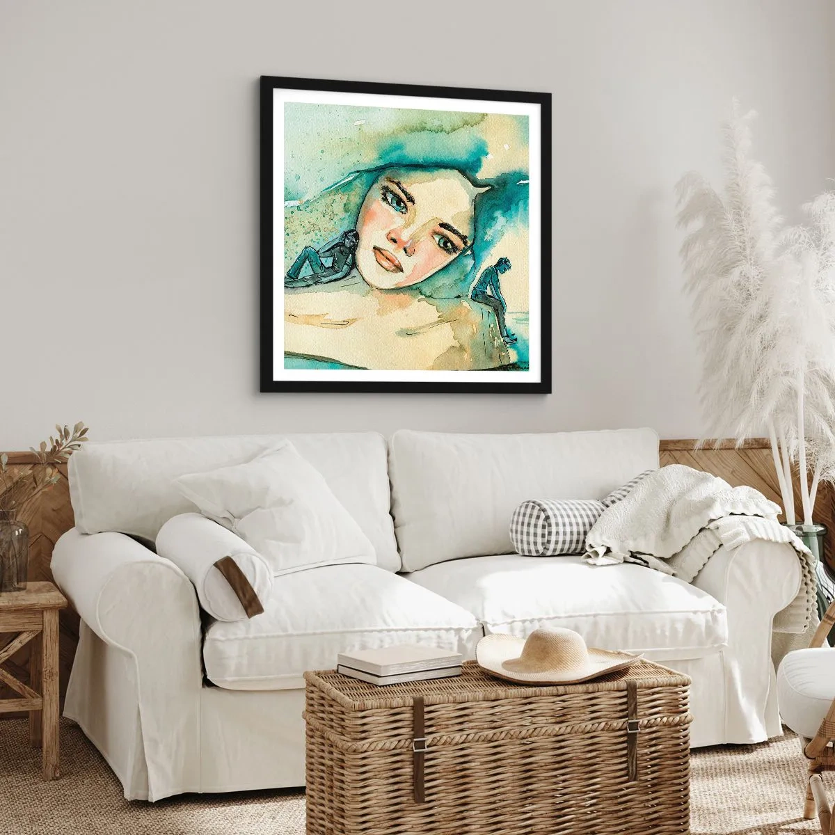 Poster in black frame - Am I Blue? - 40x40 cm