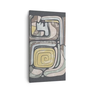 Canvas picture - Abstract in Precolumbian Style  - 45x80 cm