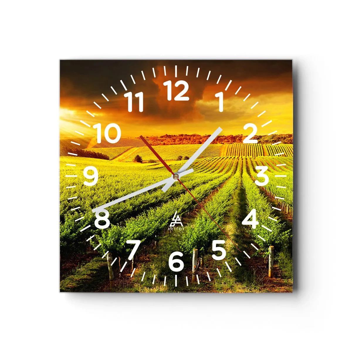Wall clock - Clock on glass - Under Australian Sun - 40x40 cm