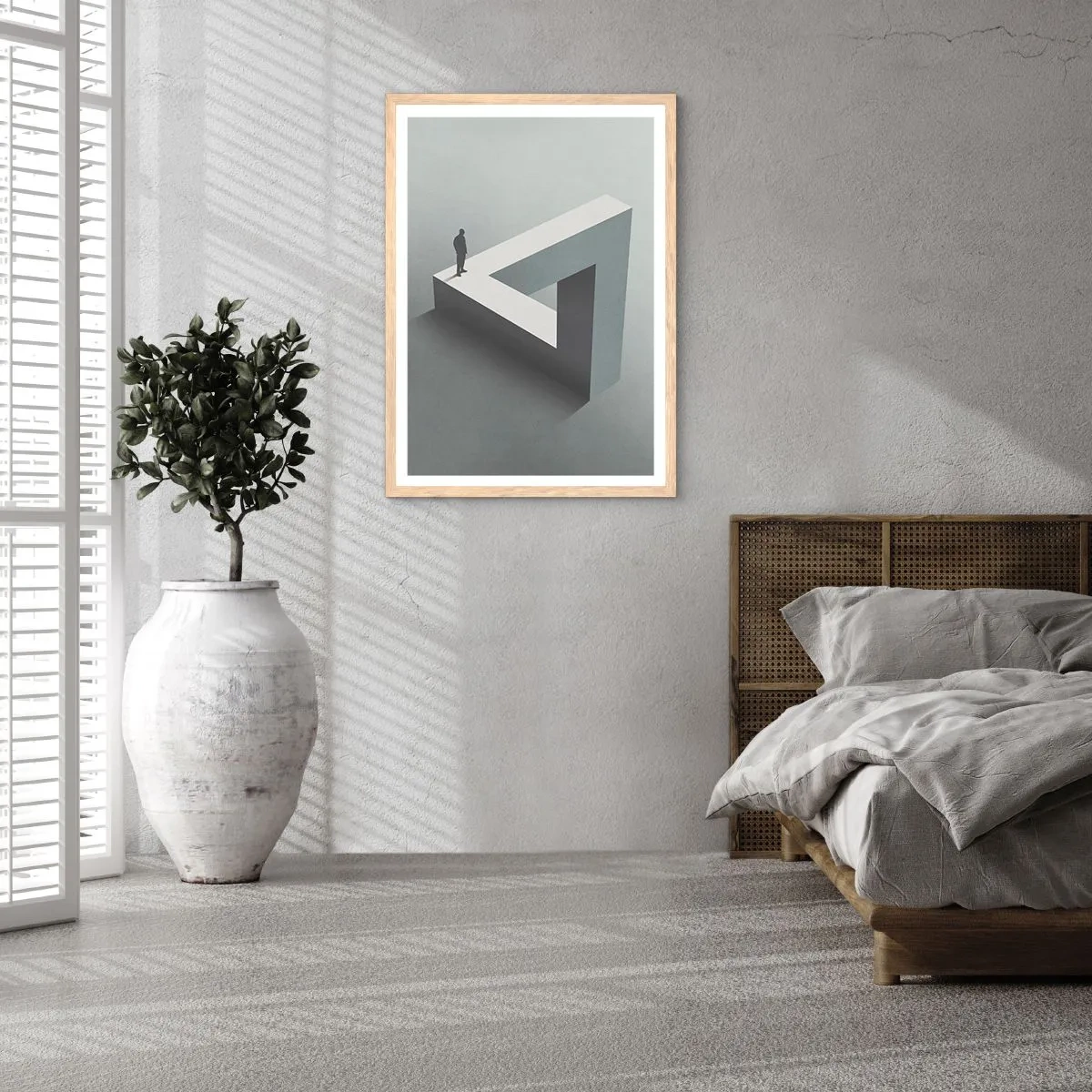 Poster in light oak frame - And Yet It Is Possible - 70x100 cm