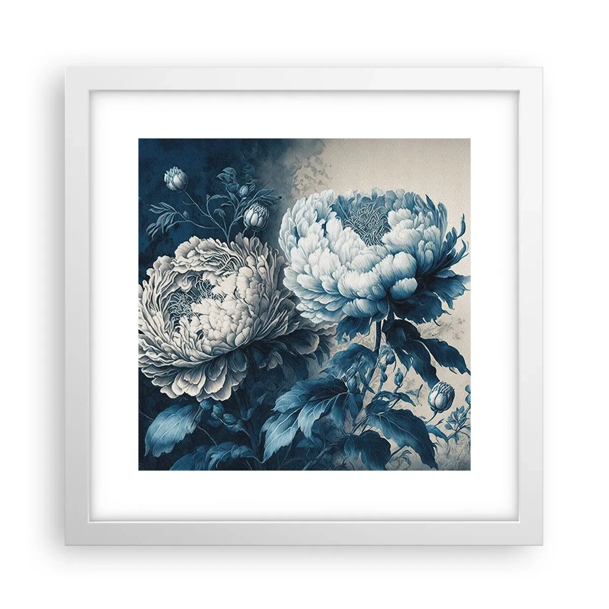 Poster in white frmae - Matched Couple - 30x30 cm