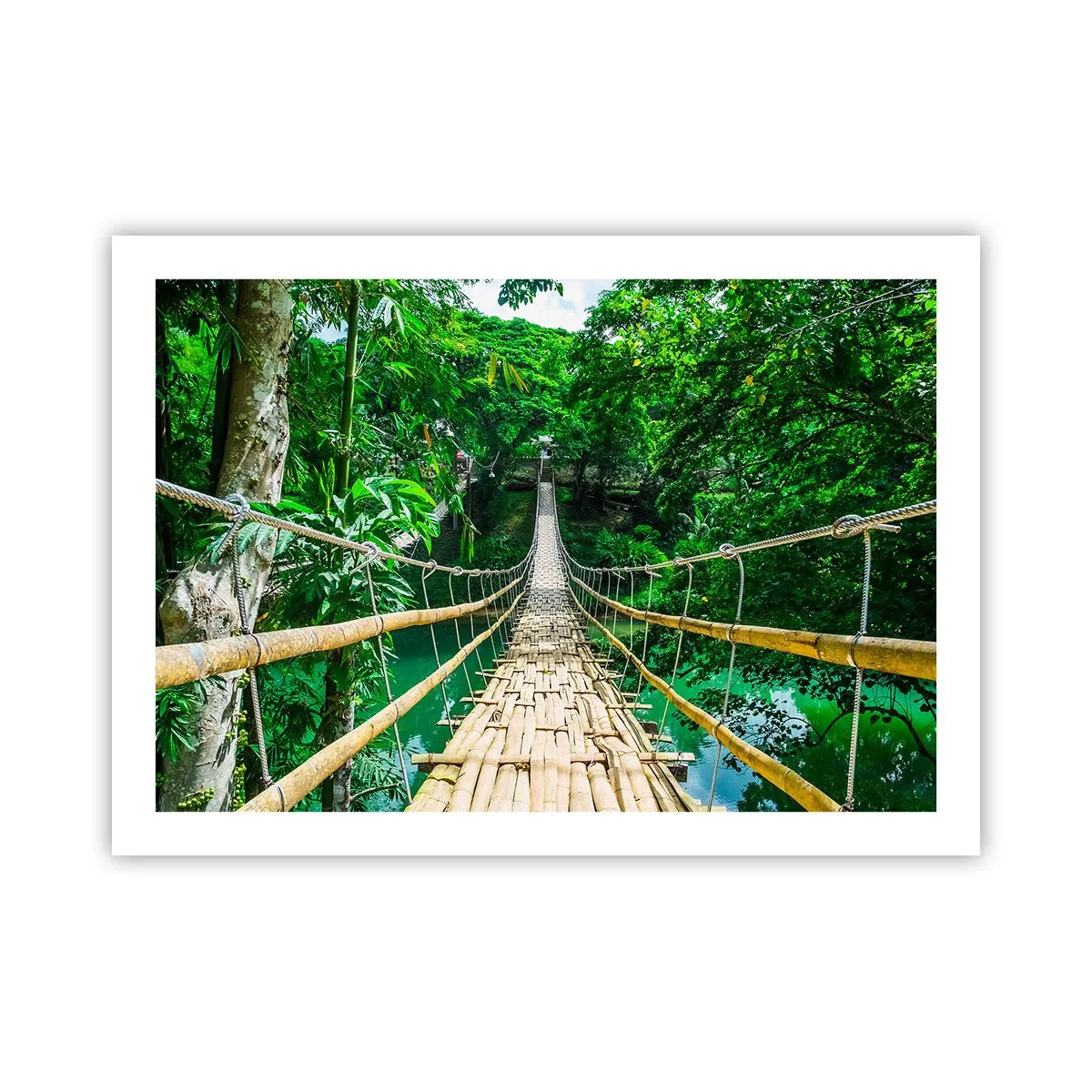 Poster - Small Bridge over the Green - 70x50 cm