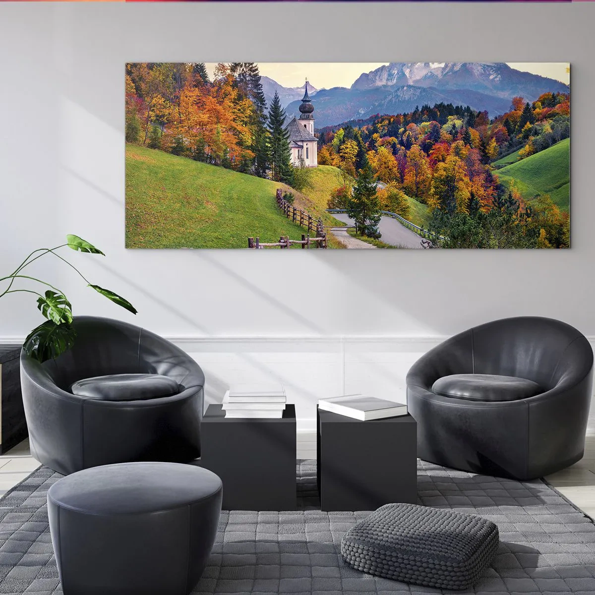 Glass picture - Landscape Like a Picture - 90x30 cm