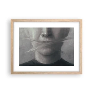 Poster in light oak frame - Not a Word - 40x30 cm