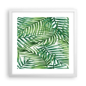 Poster in white frmae - Under the Green Canopy - 40x40 cm