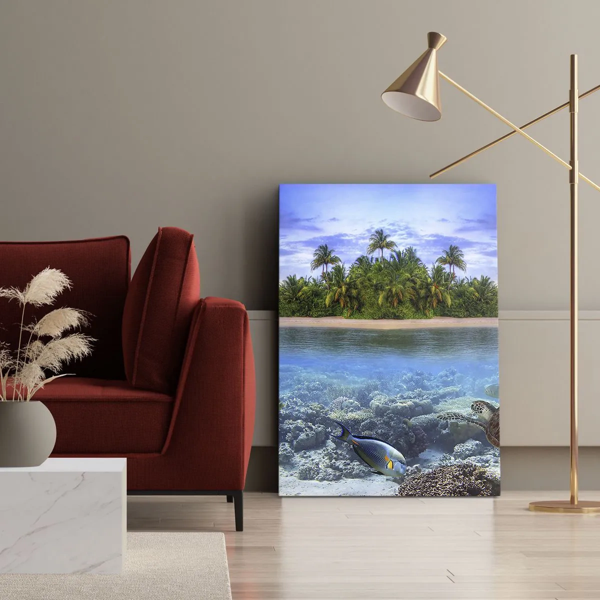 Canvas picture - Heavenly Island Invites You - 45x80 cm