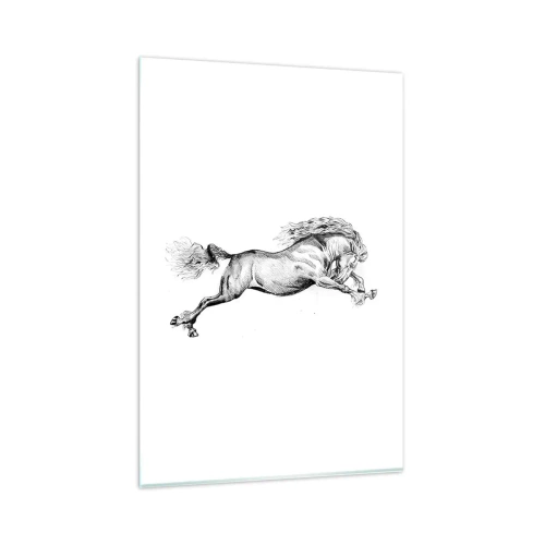 Glass picture - Stopped at a Gallop - 80x120 cm