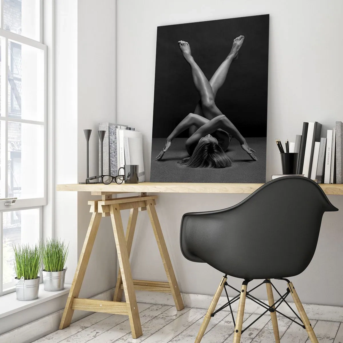 Glass picture - Geometry of Nakedness - 70x100 cm