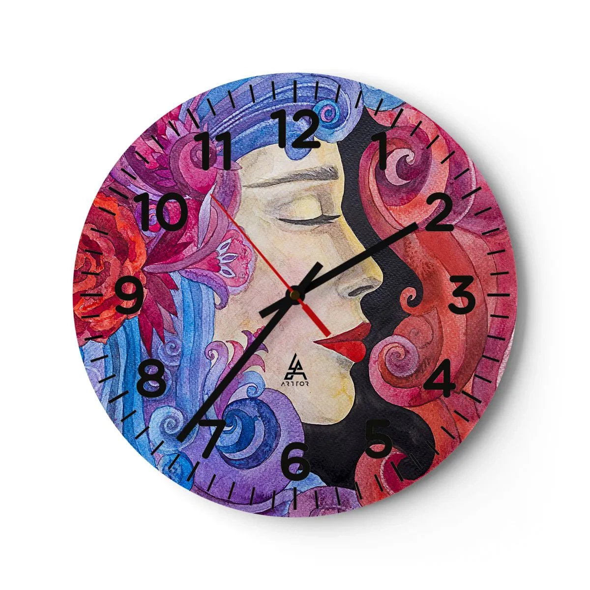 Wall clock - Clock on glass - Secession Still Alive - 40x40 cm