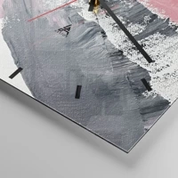 Clock face with lines