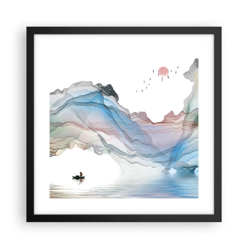 Poster in black frame - Towards Crystal Mountains - 40x40 cm
