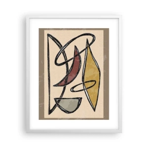 Poster in white frmae - Composition - Arches and Ovals - 40x50 cm