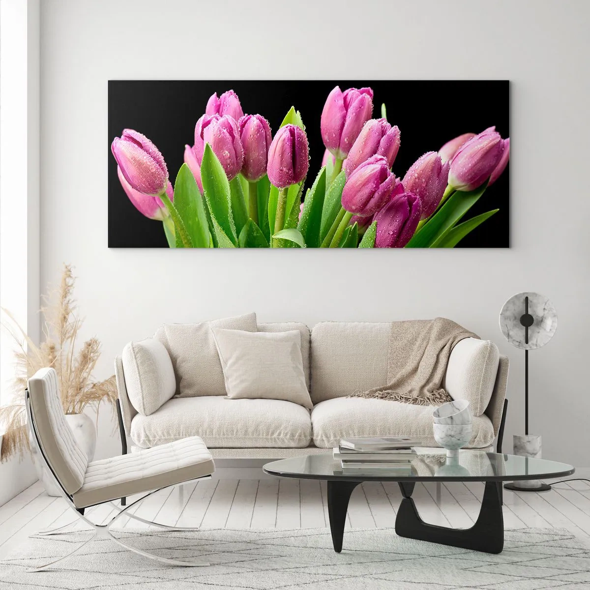 Glass picture - Lilac Joy of Spring - 90x30 cm