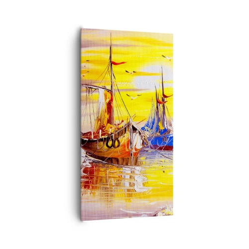 Canvas picture - Deserved Rest in Port - 65x120 cm