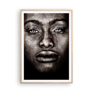 Poster in light oak frame - One Tear - 70x100 cm