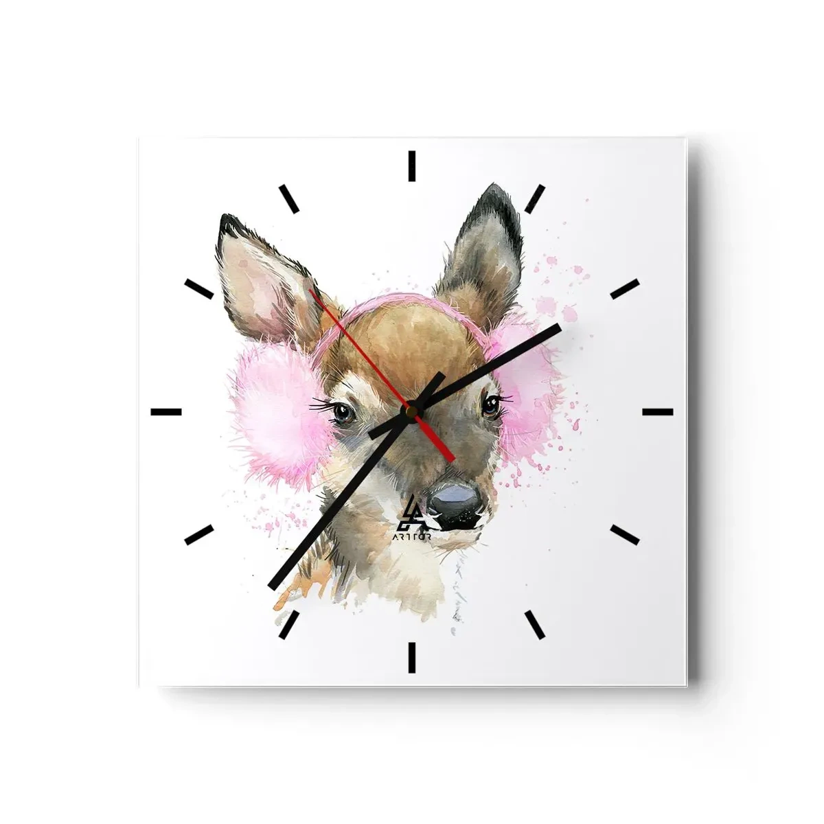 Wall clock - Clock on glass - Cold Doesn't Scare Us - 30x30 cm