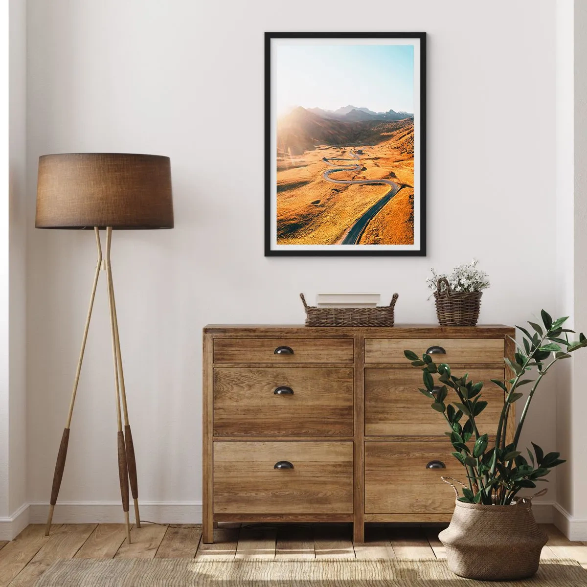 Poster in black frame - In a Golden Valley - 61x91 cm