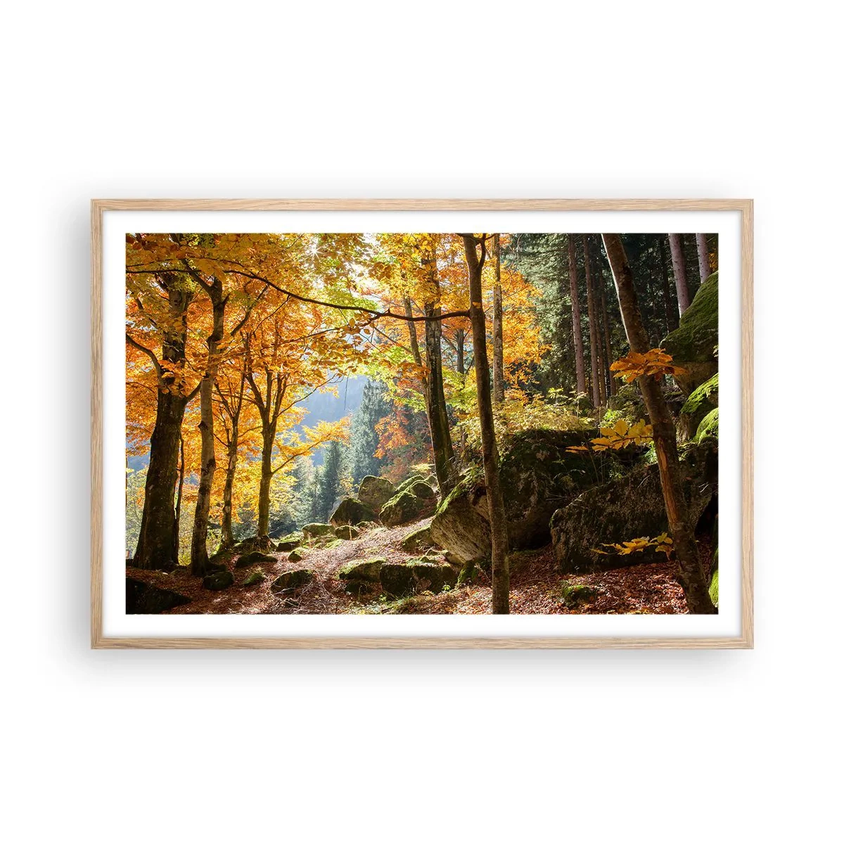 Poster in light oak frame - Time for Rest - 91x61 cm