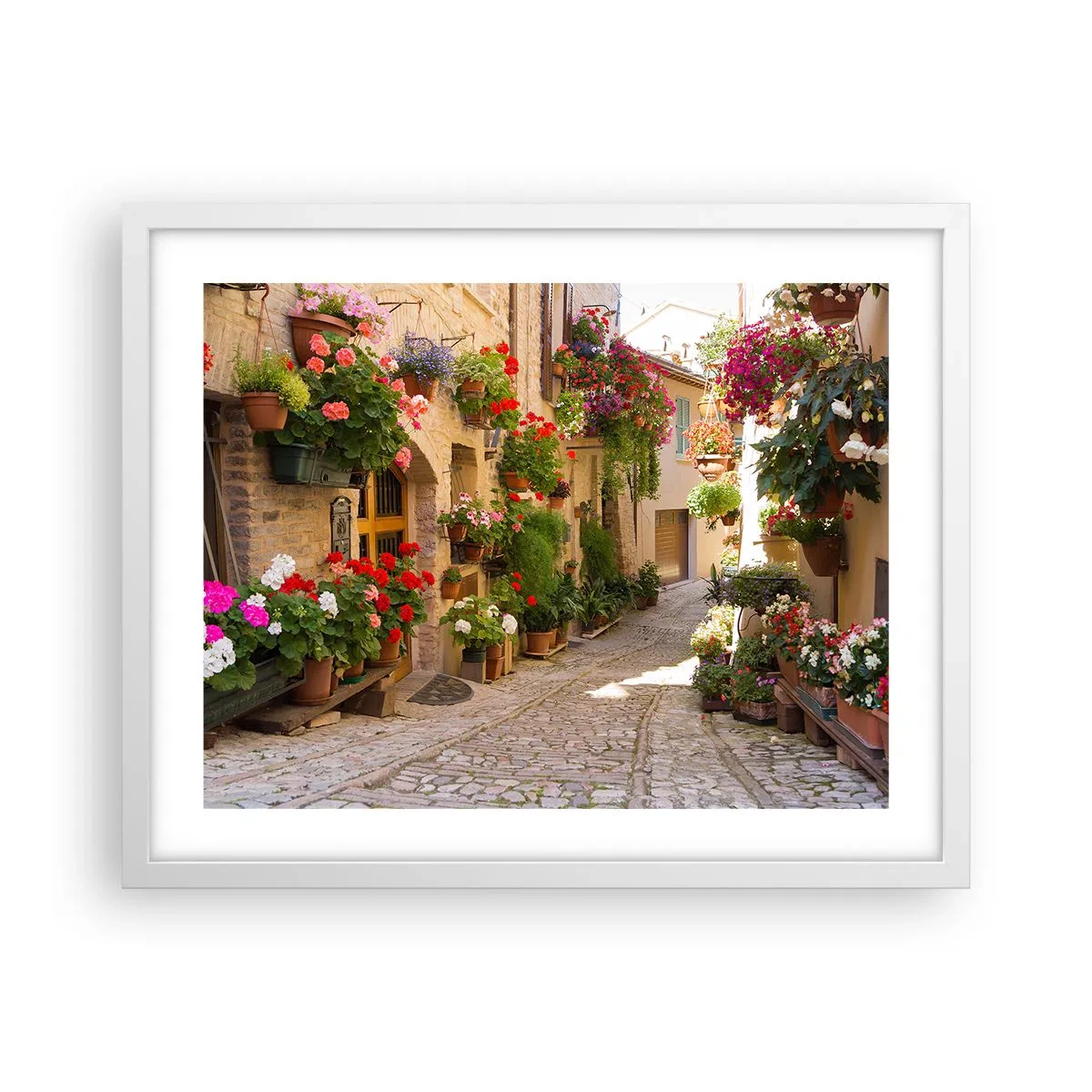 Poster in white frmae - Flood of Flowers - 50x40 cm