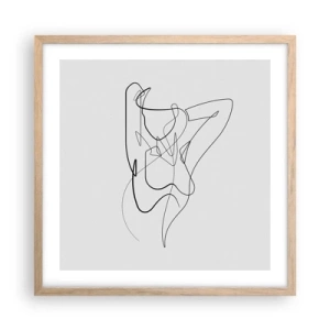 Poster in light oak frame - What You Are Really Like - 50x50 cm