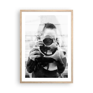 Poster in light oak frame - Creator and the Creation - 50x70 cm