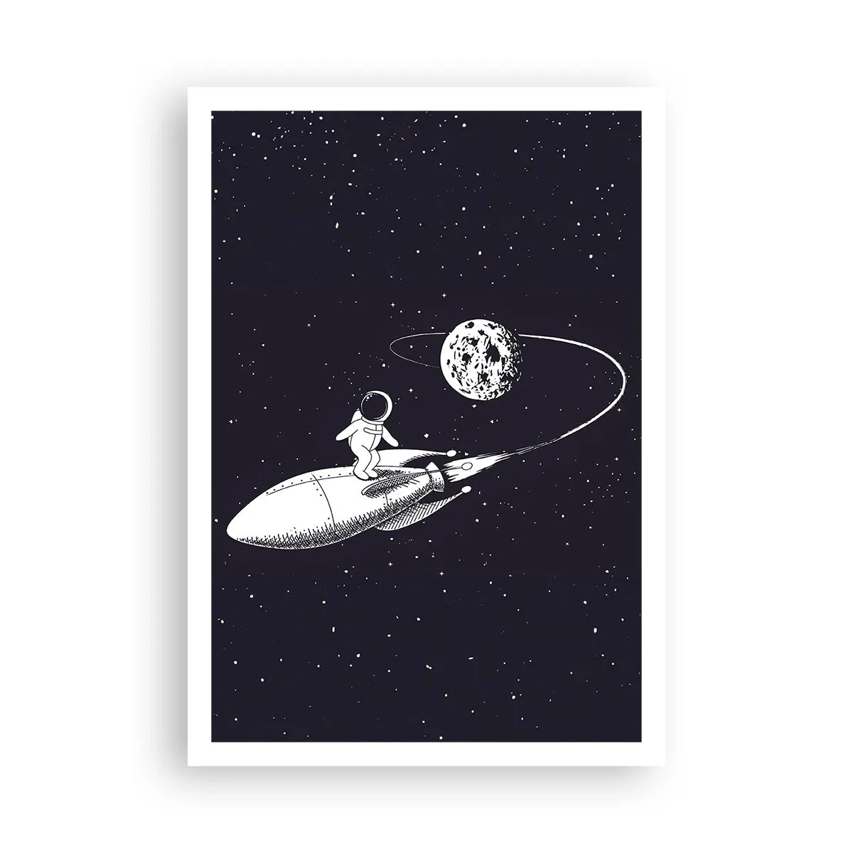 Poster - Space Surfer - 70x100 cm