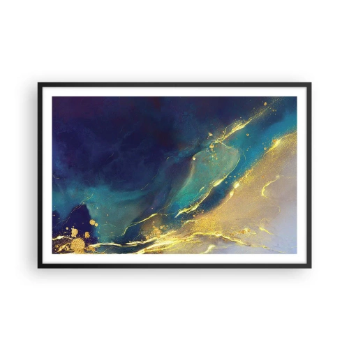 Poster in black frame - Golden Flood - 91x61 cm