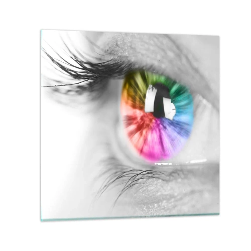 Glass picture - See the World through Coloured Glasses - 60x60 cm