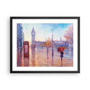Poster in black frame - London Autumn Day - 50x40 cm