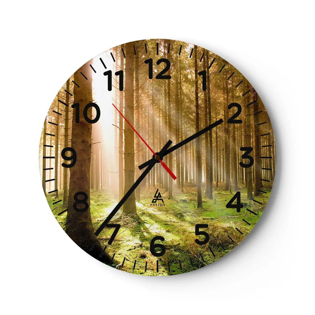 Wall clock - Clock on glass - Elfs Will Be Here Soon - 30x30 cm