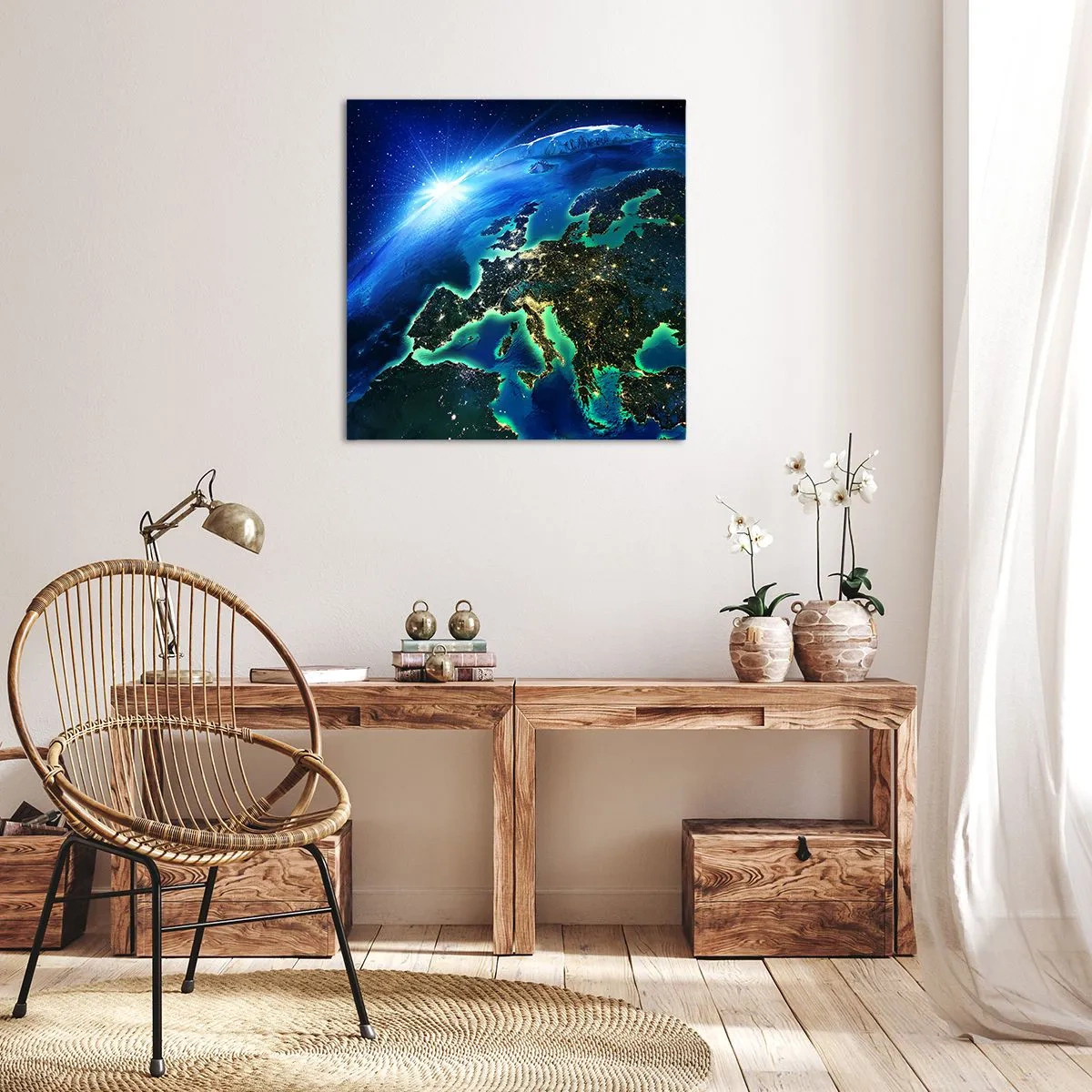 Canvas picture - Sparkling Europe - 60x60 cm