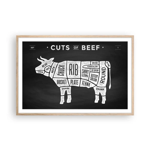 Poster in light oak frame - Time for a Feast - 91x61 cm