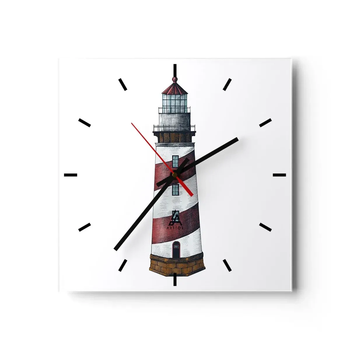 Wall clock - Clock on glass - Always on Guard - 40x40 cm