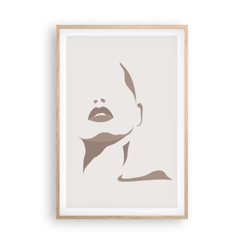 Poster in light oak frame - Created with Light and Shadow - 61x91 cm