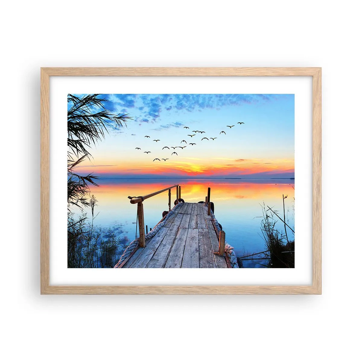 Poster in light oak frame - Time to Come Back… - 50x40 cm