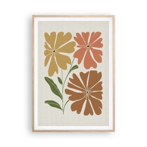 Poster in light oak frame - Nature and Geometry - 70x100 cm